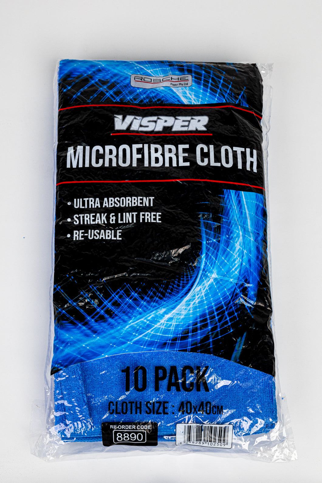 Visper Microfibre Cloths 10pk 40 x 40mm