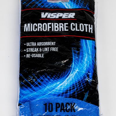 Visper Microfibre Cloths 10pk 40 x 40mm